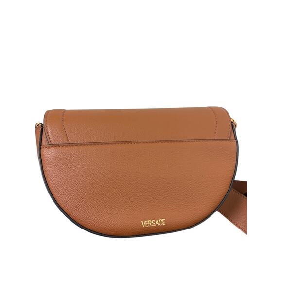 Versace Medusa Leather Saddle Bag Brown - Picture 5 of 9